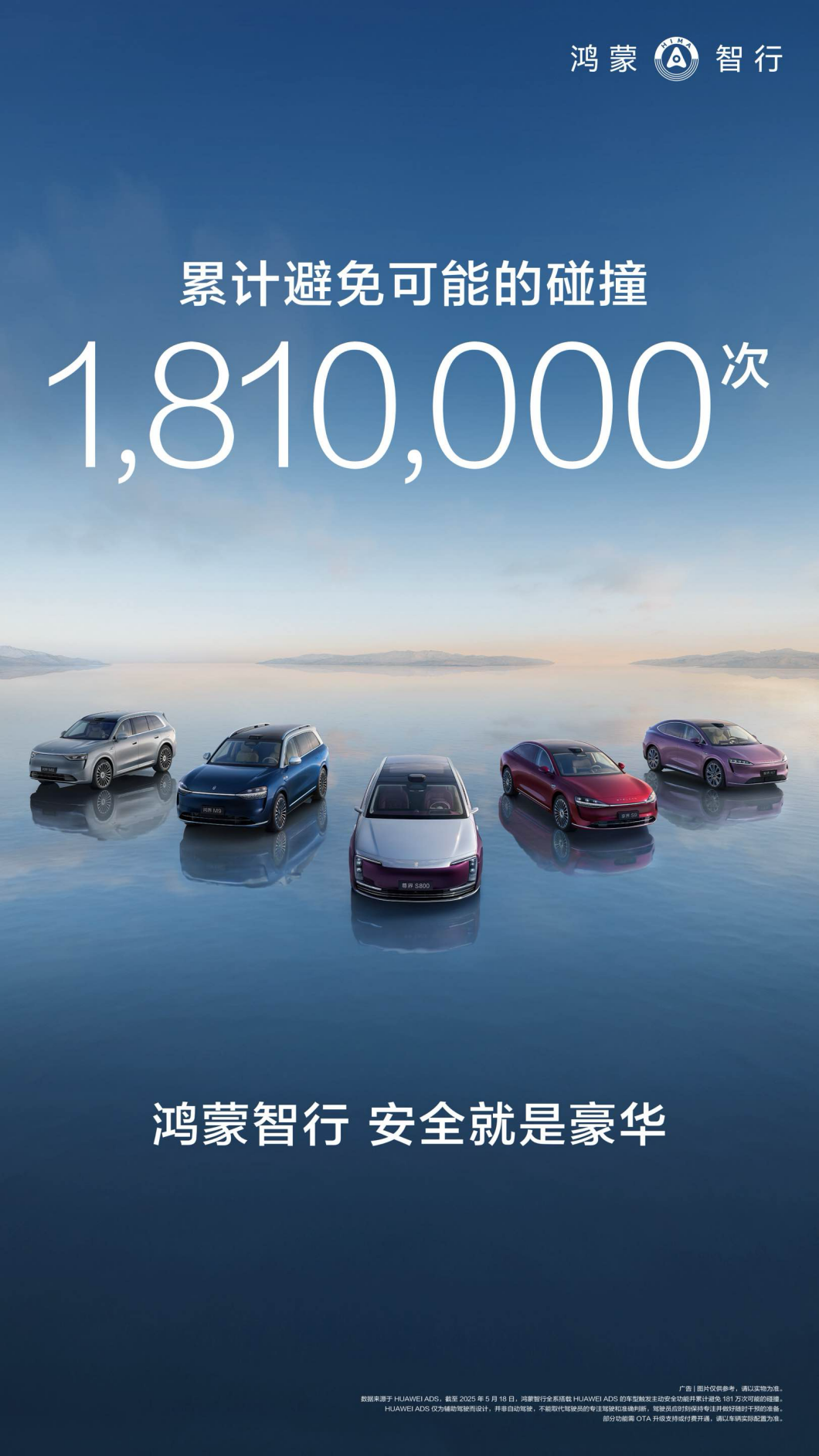 强制国标催生安全升级,鸿蒙智行以 181 万次避险树行业标杆